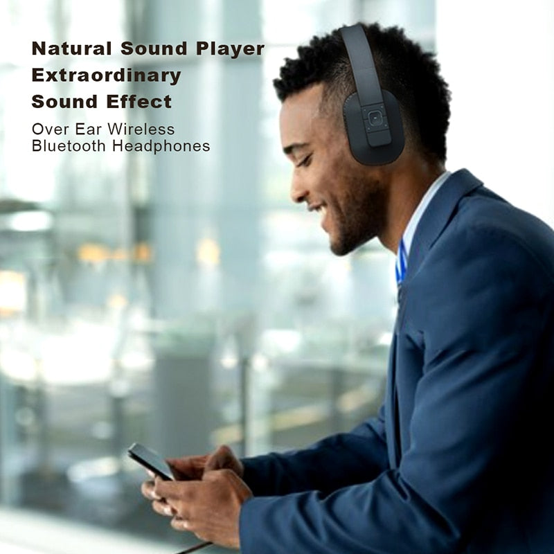 BT5.0 Bluetooth Wireless Headphones 2Mic ENC Gaming HiFi Leather overear Long battery headphones cancelation low latency 40ms.