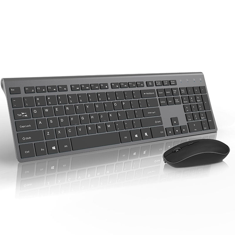 French Wireless Keyboard Mouse Set Rechargeable Mouse 2400DPI German/English/Italian/Spanish Keyboard Silent mouse for Laptop PC