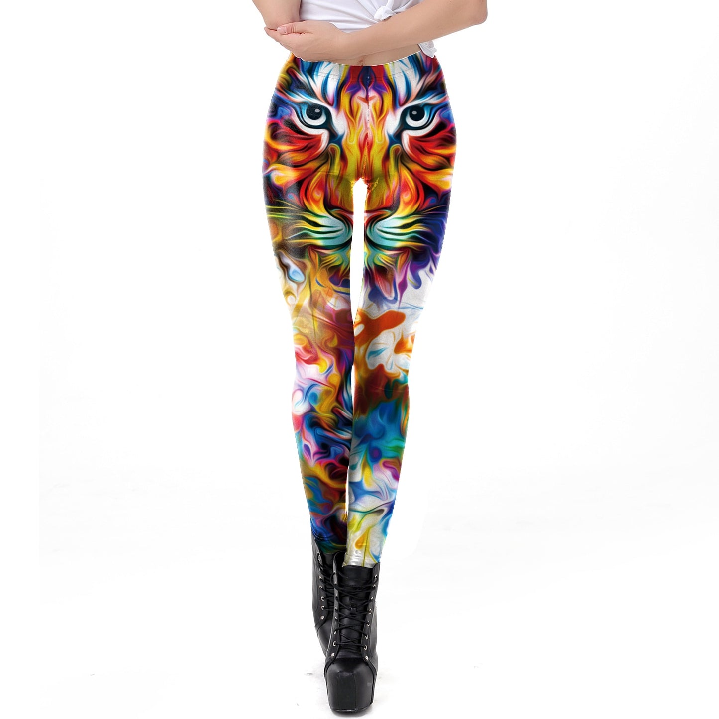 NADANBAO The OM Symbol Mandala Leggings For Women Workout Mid Waist Leggins Ankle Pants Slim Fitness Elasticity Legins