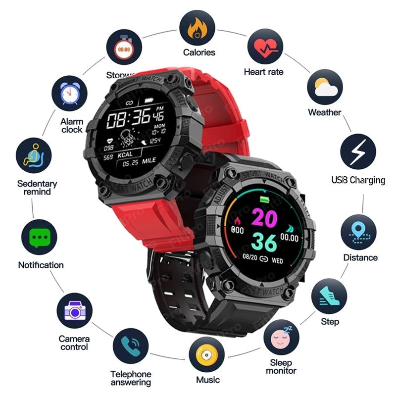 Smart Watch Men Women Touch Screen Sports Fitness Bracelets Wristwatch Waterproof Bluetooth For Android Ios FD68S Smartwatch Men