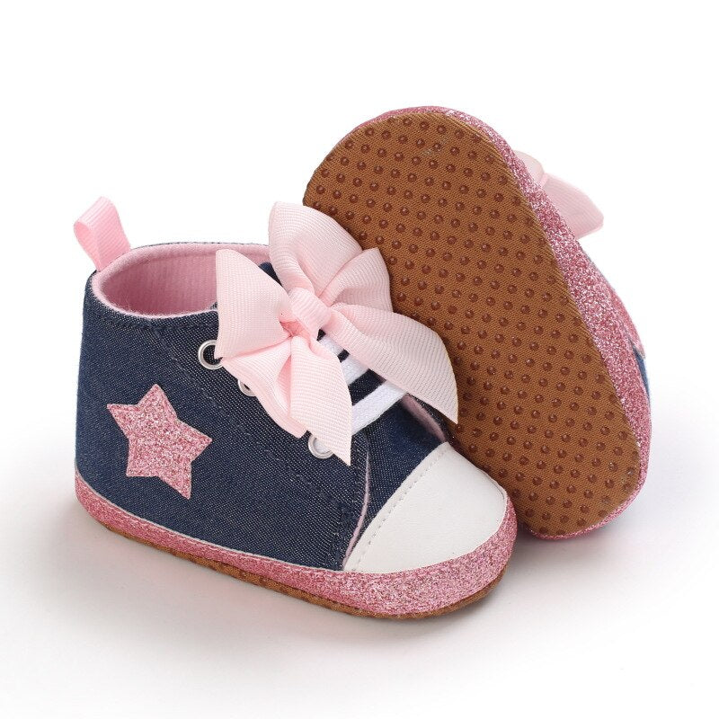 Baby First Walkers New Infant Kid Girls Shoes Lovely Anti-slip Soft Sole Newborn Sneakers Anti-Slip Prewalkers 0-18M