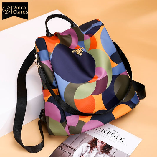 Fashion Anti-theft Backpack Women Oxford Shoulder Bag Large Capacity Female Travel Backpack Light School Bag for Teenage Girls