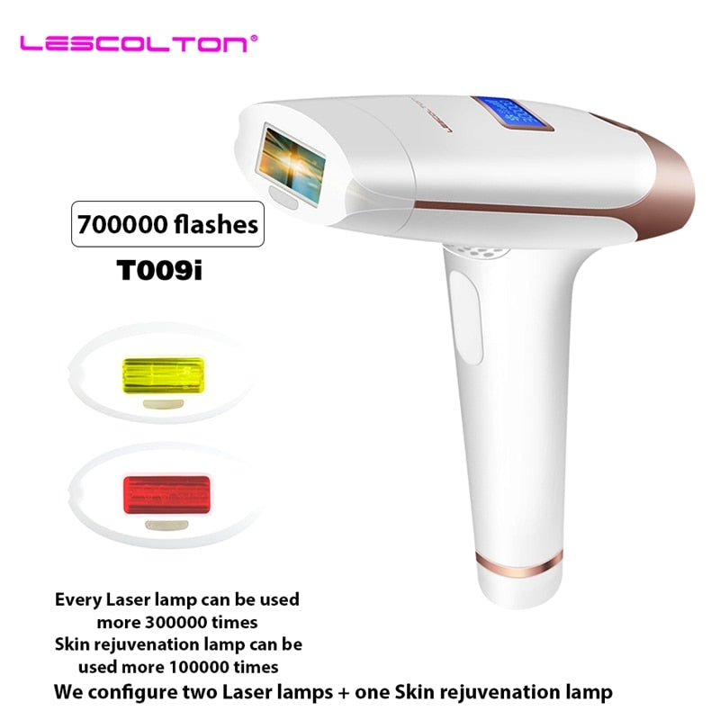 Lescolton 3in1 700000 Pulsed IPL Laser Hair Removal Device Permanent Hair Removal IPL Laser Epilator Armpit Hair Removal Machine.