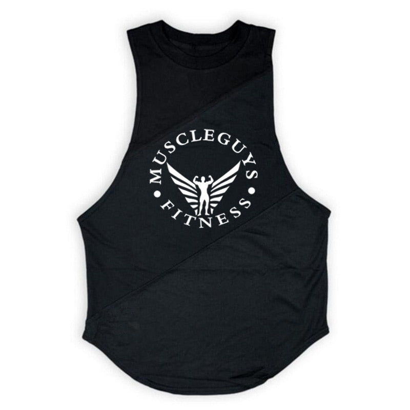 Muscle guys Brand Bodybuilding Stringer Tank Tops Hoodies Tanktops Fitness Men gym Clothing sleeveless shirts with hoodie