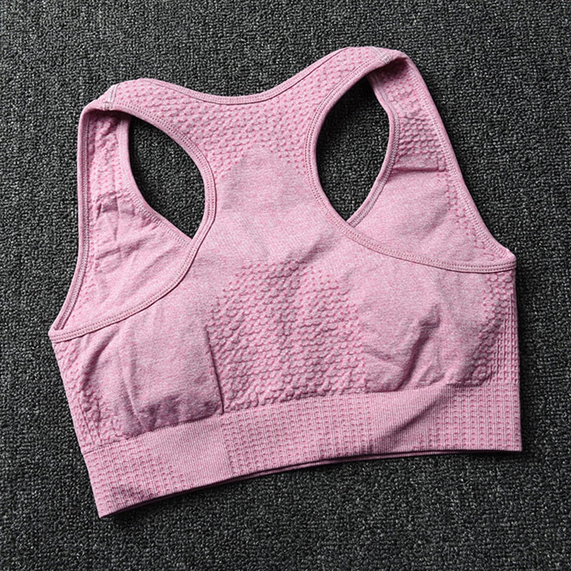 Vital Seamless Sports Bra Medium Support Running Racerback Yoga Bra Vest Type Brassiere Sport Woman Fitness Bra Top Activewear