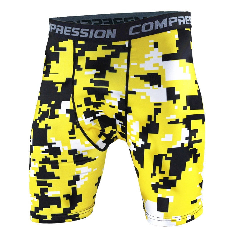 New 2019 Mens Tight Elastic Compression Shorts Fitness Brand Clothing Wicking Bermuda Short Pants Homme Men Bodybuilding Shorts