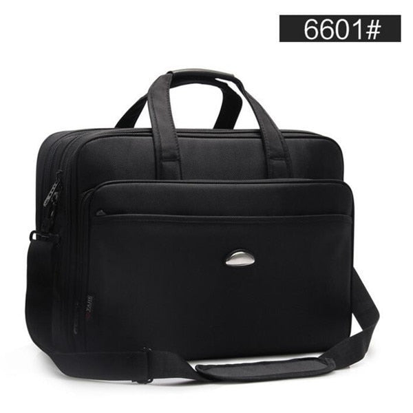 Large Capacity Business Men 17 Inches Briefcases Black Bags Men's Waterproof Computer Laptop Briefcase Male Travel Shoulder Bag