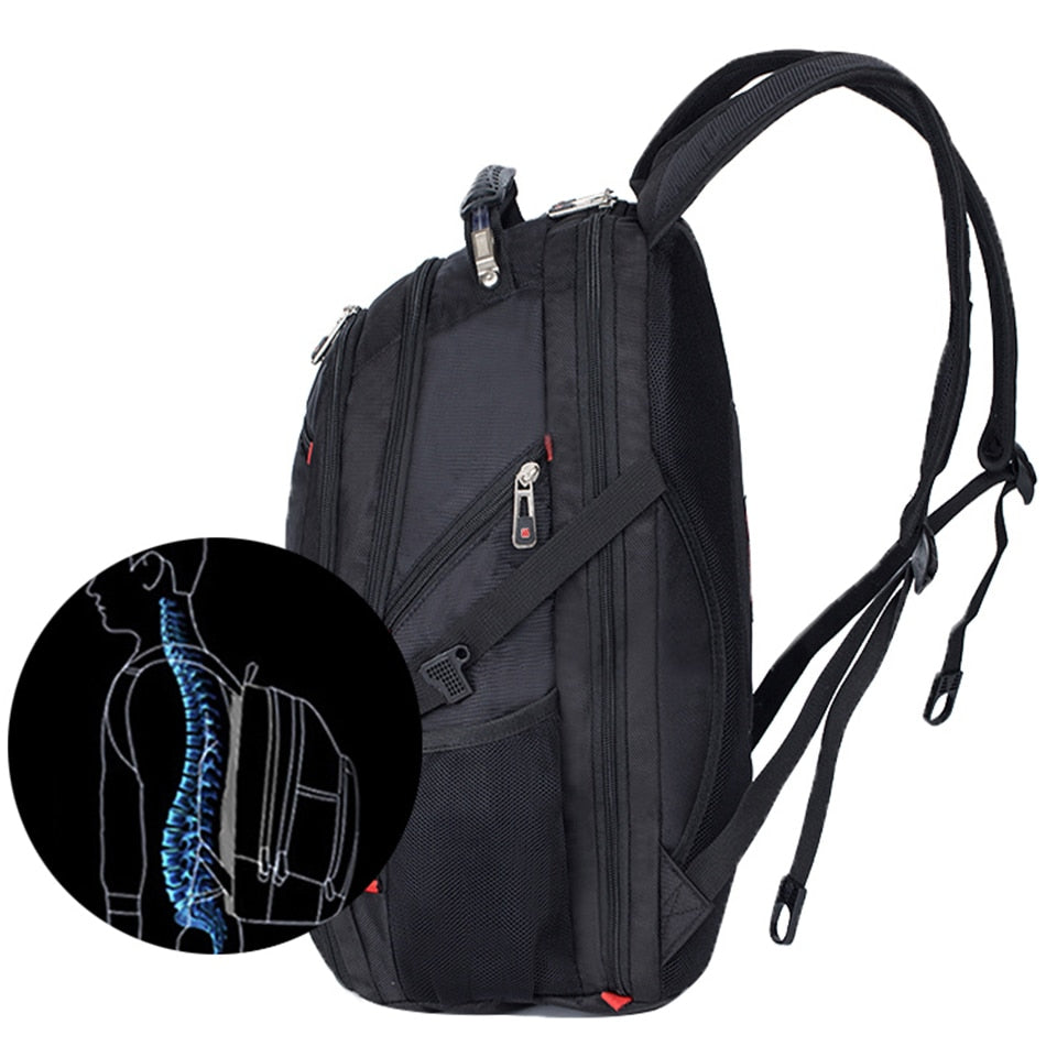 Waterproof Men's Backpack 15.6/17 Inch Laptop Backpacks School Travel Bags Swiss-style Large Capacity Business bagpack Mochila.