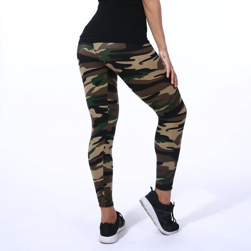 2022 Camouflage Printing Elasticity Leggings Fitness Pant Legins Casual Legging For Women