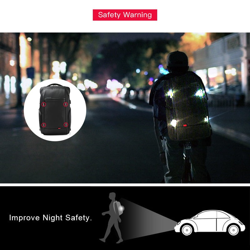 Kingsons 15"17" Laptop Backpack External USB Charge Computer Backpacks Anti-theft Waterproof Bags for Men Women.