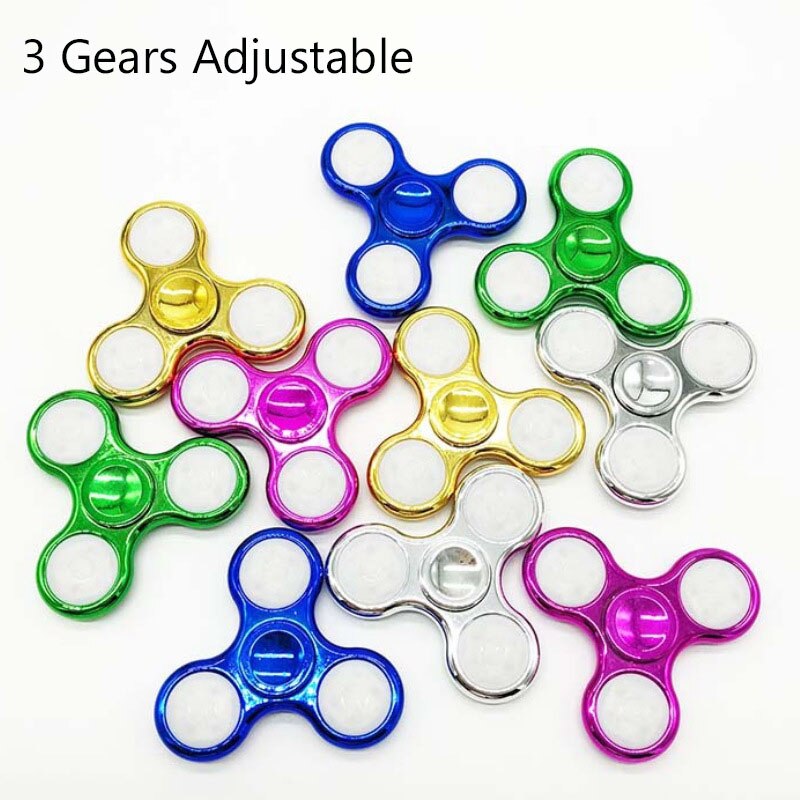 Creative Luminous LED Light Fidget Spinner Transparent Colorful Stress Relief Hand Spinner Glow In The Dark Anti-stress Toy Gift