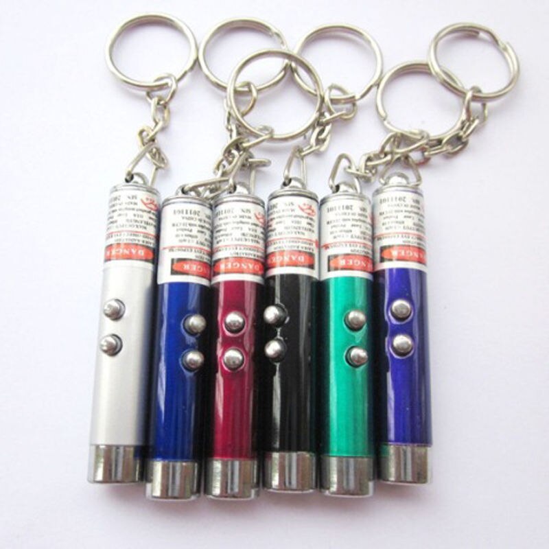 Laser funny cat stick New Cool 2 In1 Red Laser Pointer Pen With White LED Light Childrens Play Cat Toy.