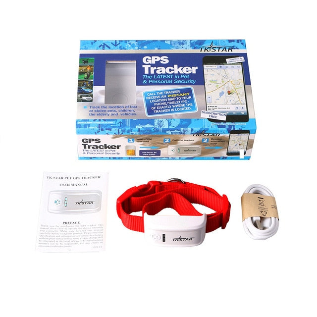 Dog GPS Tracker TK909 Waterproof IP65 Geo-fence 400h Standby Mini GPS Locator For Dog GPS For Cat Collar Voice Monitor FREE APP.