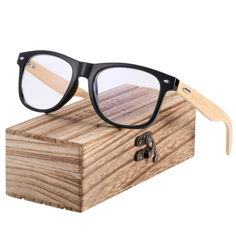 BARCUR Wood Anti Blue Ray Glasses Computer Glasses Optical Eye UV Blocking Gaming Filter Eyewear