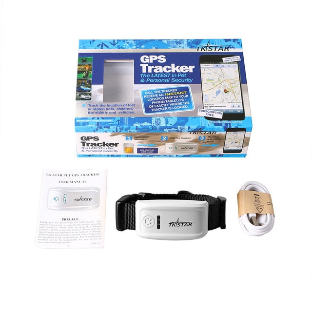 Dog GPS Tracker TK909 Waterproof IP65 Geo-fence 400h Standby Mini GPS Locator For Dog GPS For Cat Collar Voice Monitor FREE APP.