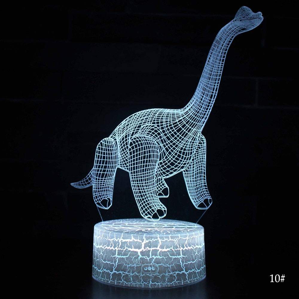 3D LED Night Light Lamp Dinosaur Series 16Color 3D Night light Remote Control Table Lamps Toys Gift For kid Home Decoration D23.