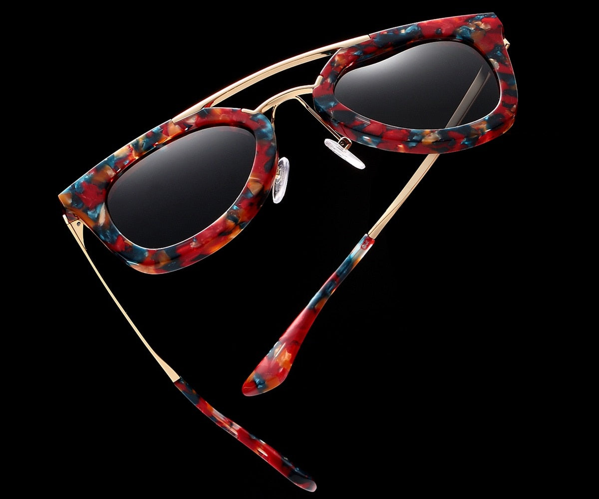 La Vie Handmade Real Acetate Glasses Sunglasses for Women High Quality Handmade Original Brand Design Women Sunglasses