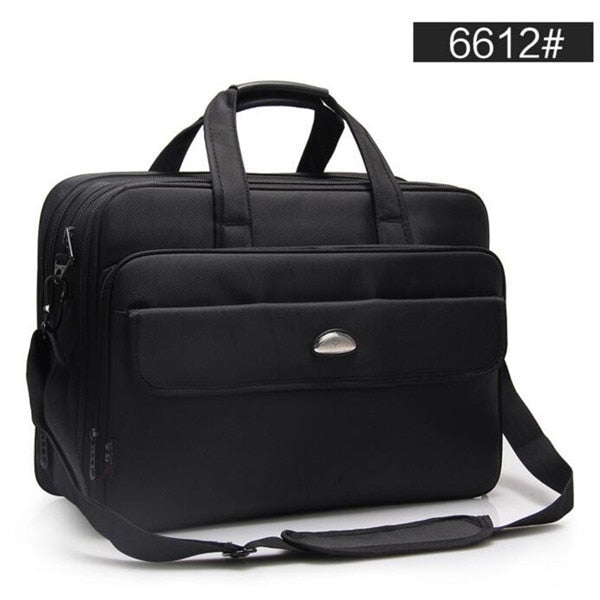 Large Capacity Business Men 17 Inches Briefcases Black Bags Men's Waterproof Computer Laptop Briefcase Male Travel Shoulder Bag