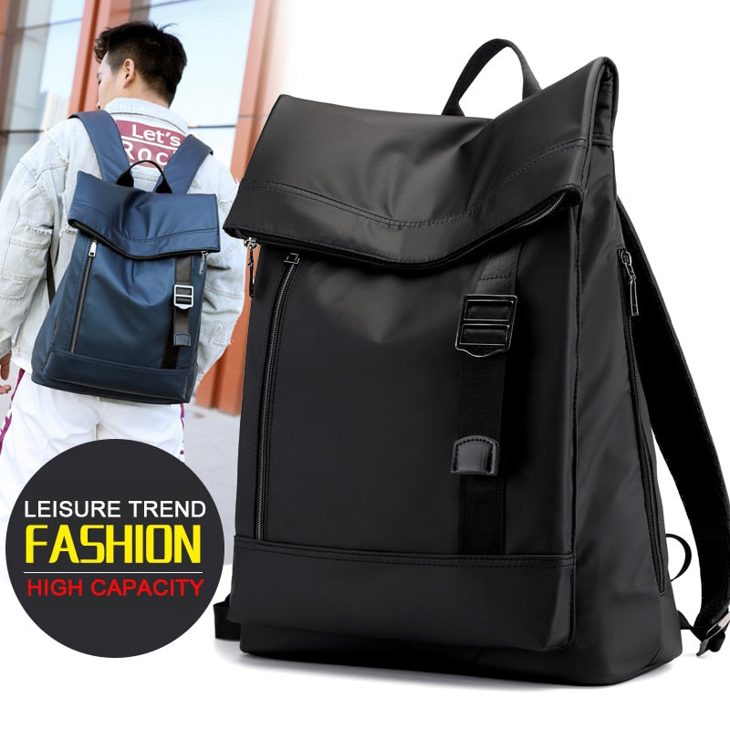 Large Capacity Backpack Business Laptop Backbag Roomy Anti-theft Comfortable Business Men Leisure Backpack Black.