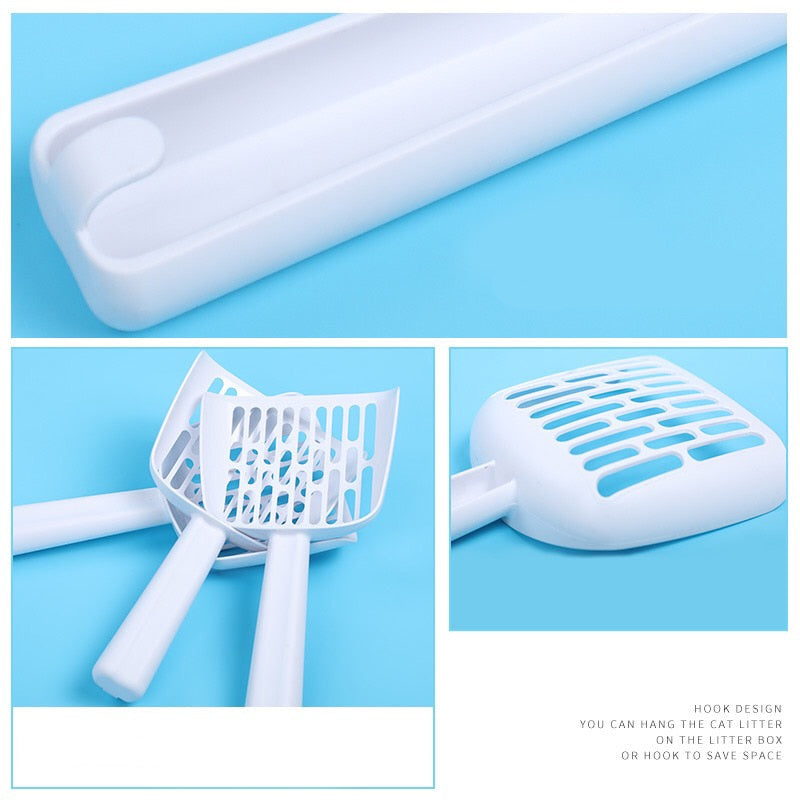 PC Cat Litter Shovel Scooper Big Hole Size Kittens Toilet Box Scoop Trowel for Tofu Litter Sand Cleaning Pet Tray Waste Clean