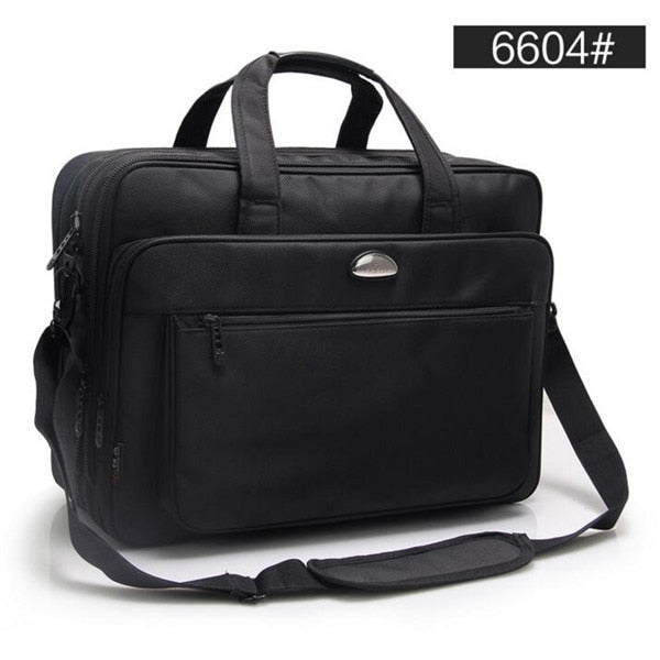 Large Capacity Business Men 17 Inches Briefcases Black Bags Men's Waterproof Computer Laptop Briefcase Male Travel Shoulder Bag