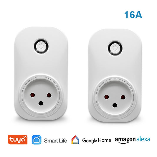 Tuya Smart Life Wifi Socket Israel Plug 16A App Remote Control Voice Control with Google Home Alexa Echo Timer the Devices.