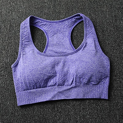 Vital Seamless Sports Bra Medium Support Running Racerback Yoga Bra Vest Type Brassiere Sport Woman Fitness Bra Top Activewear