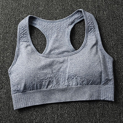 Vital Seamless Sports Bra Medium Support Running Racerback Yoga Bra Vest Type Brassiere Sport Woman Fitness Bra Top Activewear