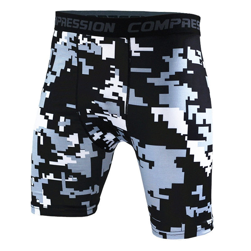 New 2019 Mens Tight Elastic Compression Shorts Fitness Brand Clothing Wicking Bermuda Short Pants Homme Men Bodybuilding Shorts