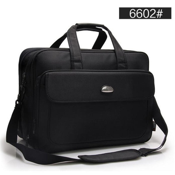 Large Capacity Business Men 17 Inches Briefcases Black Bags Men's Waterproof Computer Laptop Briefcase Male Travel Shoulder Bag