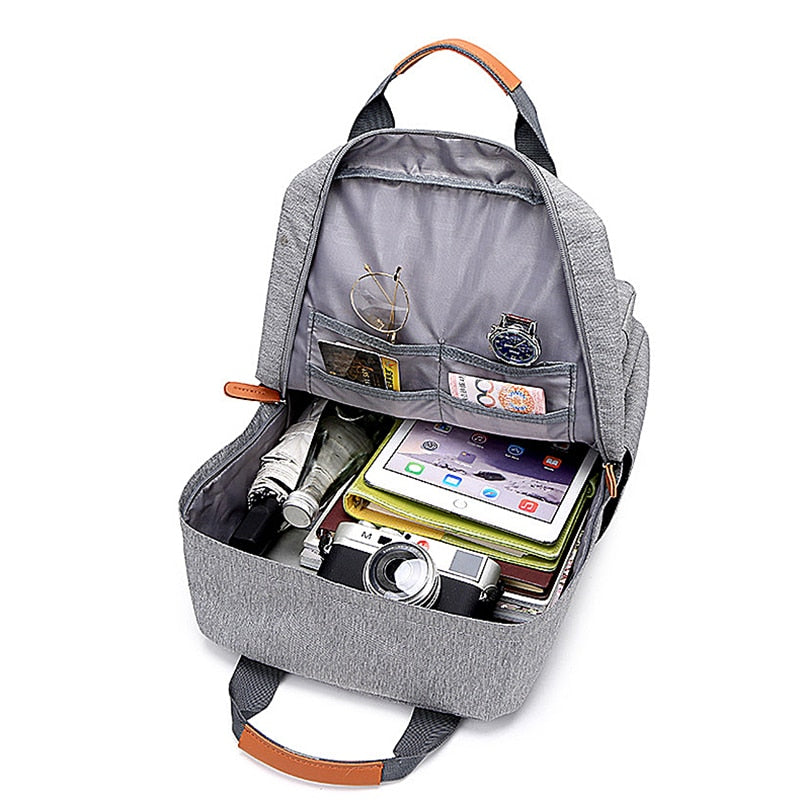 Casual Business Men Computer Backpack Light 15 inch Laptop Bag 2022 Waterproof Oxford cloth Lady Anti-theft Travel Backpack Gray.
