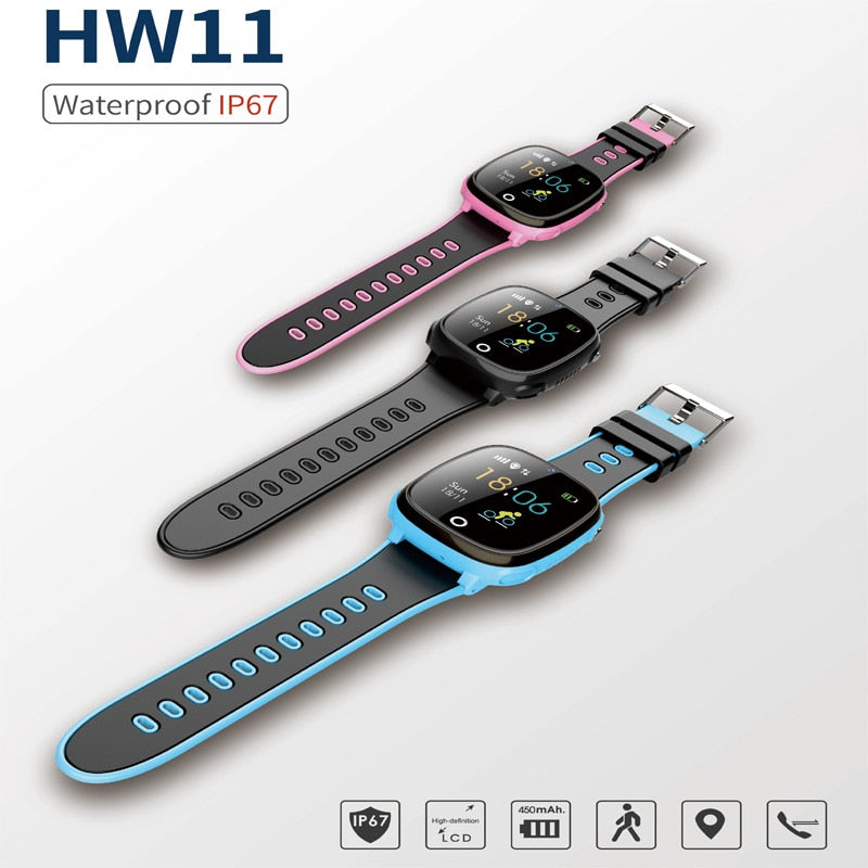 HW11 GPS Smart Watch Kids Waterproof Smartwatch Pedometer Smart Watch Children SOS Call Kids Safe GPS Tracker 2G Kids Smartwatch.