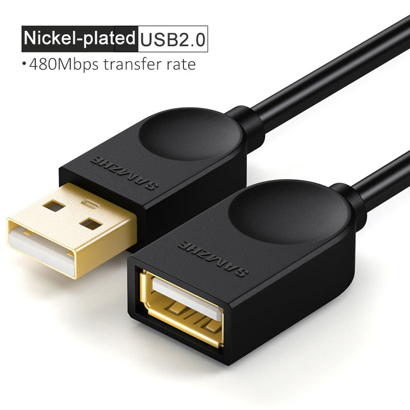SAMZHE USB 3.0 Extension Male to Female 2.0 Extender Cable For PC TV PS4 Computer Laptop Extender.