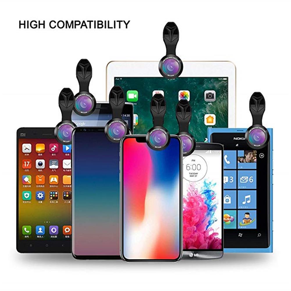 APEXEL Phone Camera Lens 10 in 1 Kit Wide Fisheye Telephoto Macro Lens With Remote Shutter for iPhone Samsung Most Smartphones.