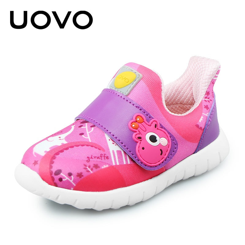UOVO Baby Toddler Casual Shoes Boys Girls Spring Breathable Little Kids Footwear Hook-And-Loop Size #22-30