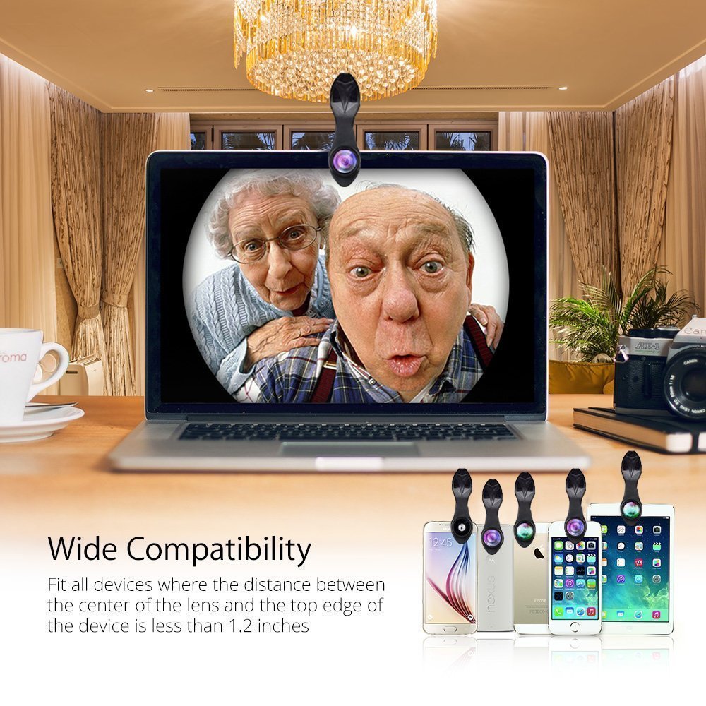 APEXEL Phone Camera Lens 10 in 1 Kit Wide Fisheye Telephoto Macro Lens With Remote Shutter for iPhone Samsung Most Smartphones.