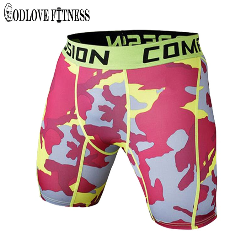 New 2019 Mens Tight Elastic Compression Shorts Fitness Brand Clothing Wicking Bermuda Short Pants Homme Men Bodybuilding Shorts
