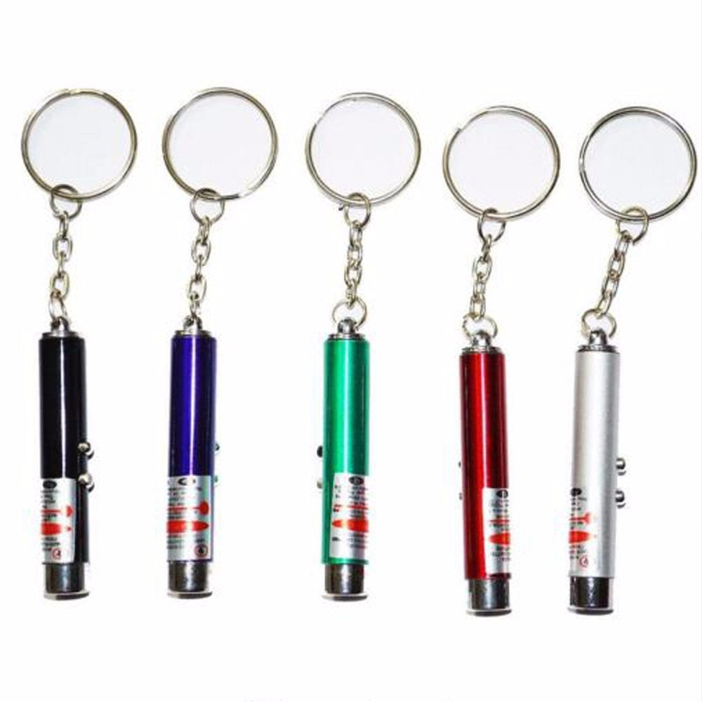 Laser funny cat stick New Cool 2 In1 Red Laser Pointer Pen With White LED Light Childrens Play Cat Toy.