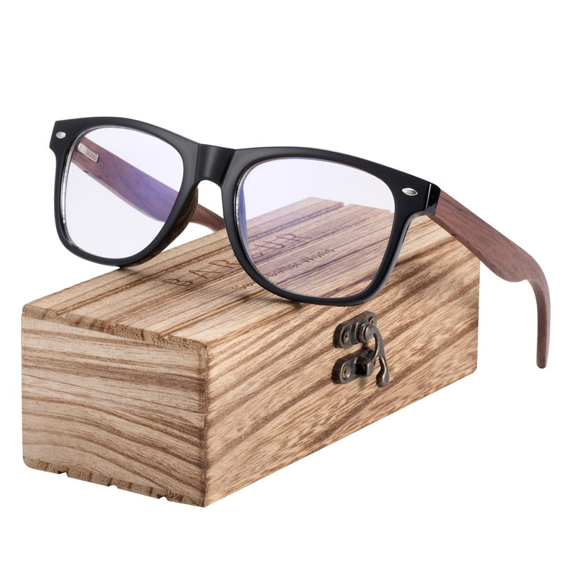 BARCUR Wood Anti Blue Ray Glasses Computer Glasses Optical Eye UV Blocking Gaming Filter Eyewear