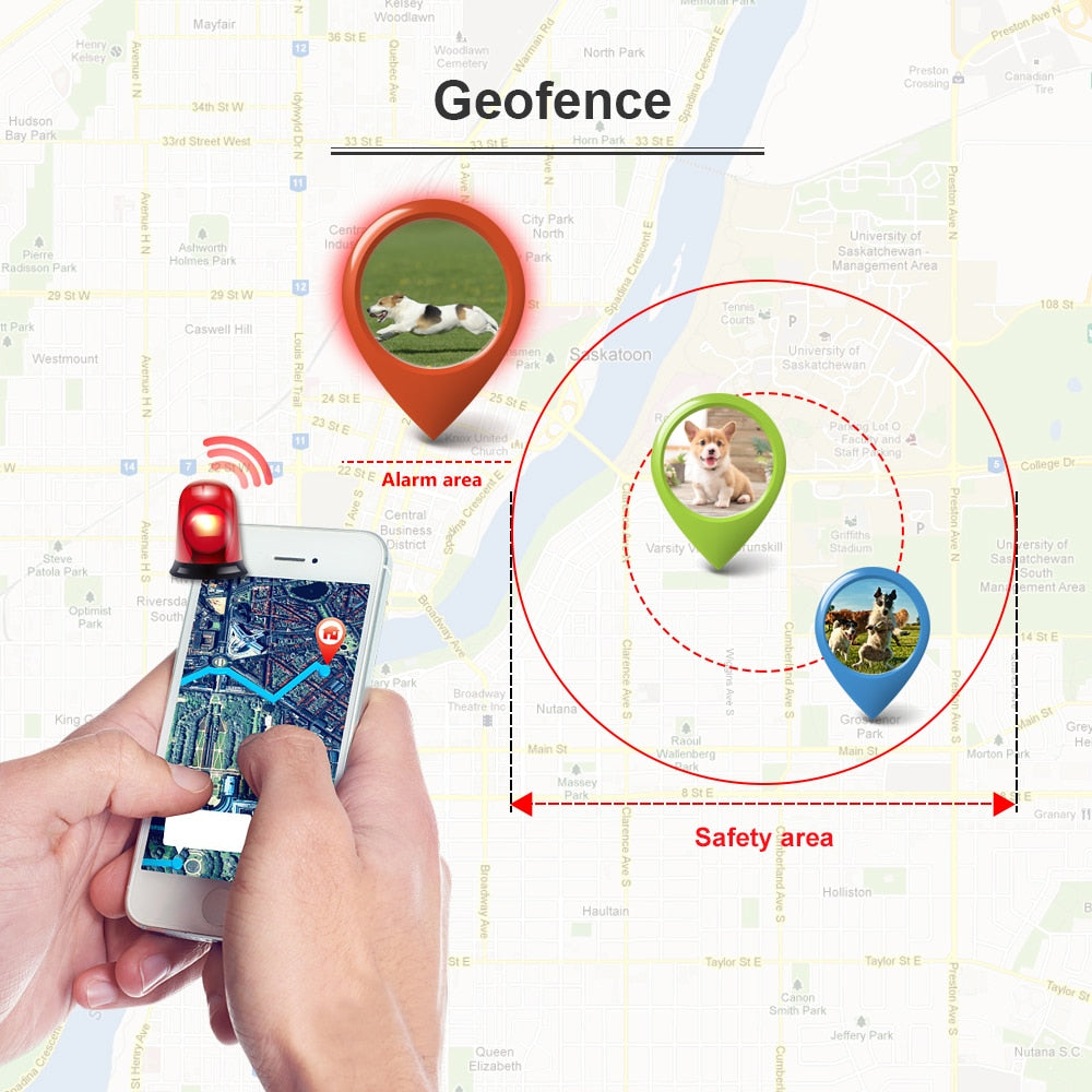 Dog GPS Tracker TK909 Waterproof IP65 Geo-fence 400h Standby Mini GPS Locator For Dog GPS For Cat Collar Voice Monitor FREE APP.