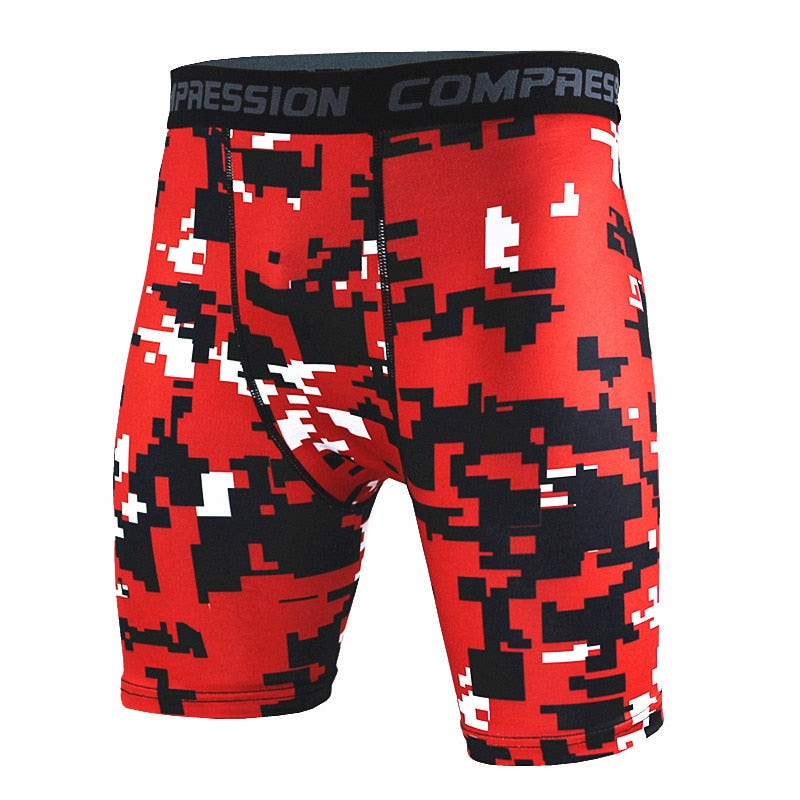 New 2019 Mens Tight Elastic Compression Shorts Fitness Brand Clothing Wicking Bermuda Short Pants Homme Men Bodybuilding Shorts