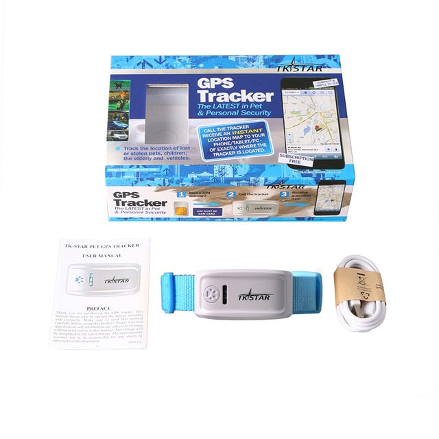 Dog GPS Tracker TK909 Waterproof IP65 Geo-fence 400h Standby Mini GPS Locator For Dog GPS For Cat Collar Voice Monitor FREE APP.