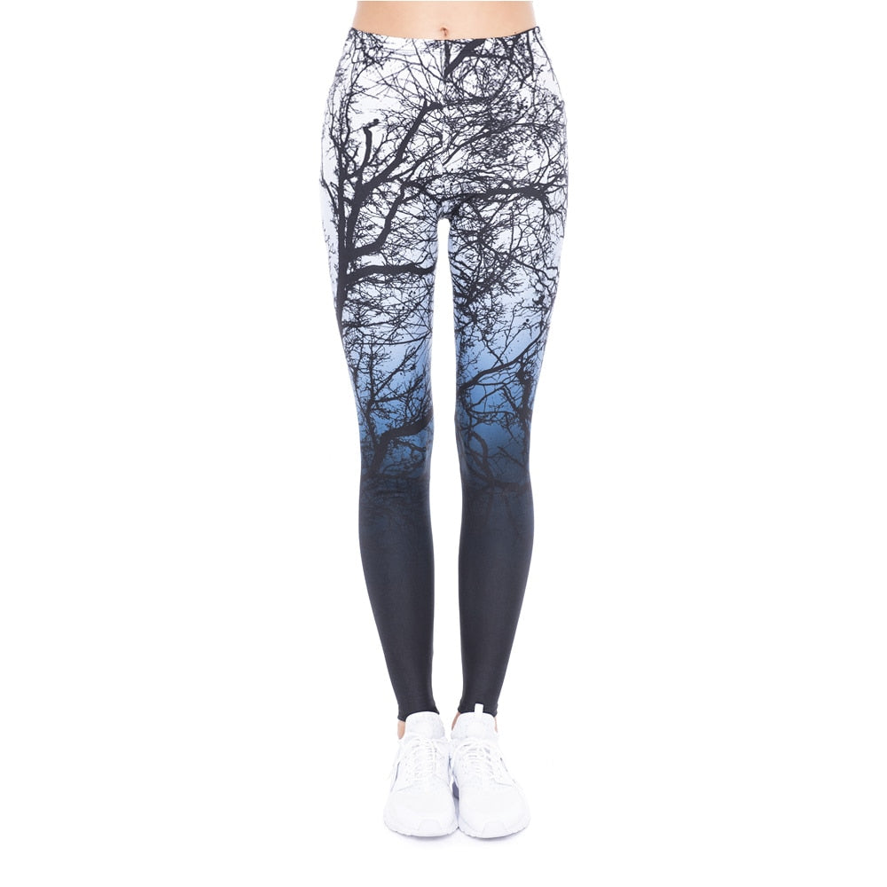Brands Women Fashion Legging Aztec Round Ombre Printing leggins Slim High Waist Leggings Woman Pants