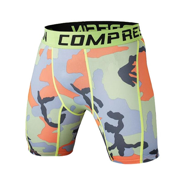 New 2019 Mens Tight Elastic Compression Shorts Fitness Brand Clothing Wicking Bermuda Short Pants Homme Men Bodybuilding Shorts
