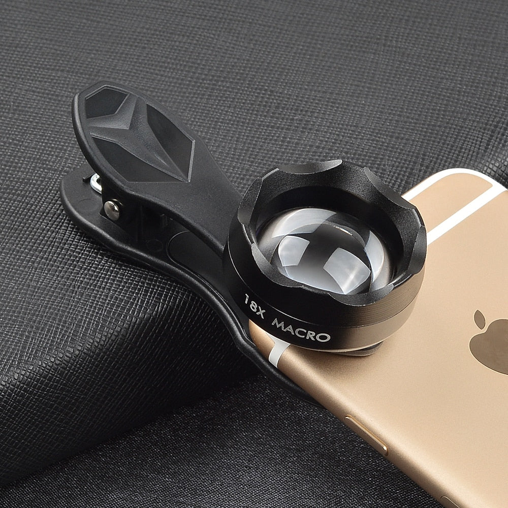 APEXEL Professional photography Macro Lens HD 18X macro mobile phone lens for iPhone 6 7 Xiaomi Android IOS smartphone HD18X.