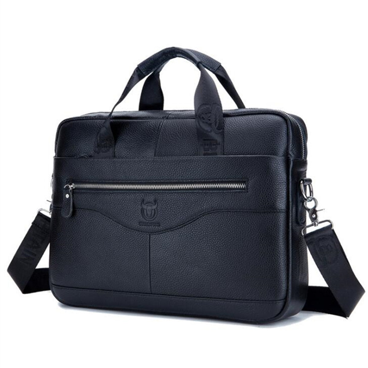 Men Briefcases Lawyer Genuine Leather Handbag Vintage Laptop Briefcase Male Computer Shoulder Bags Casual Men's Bag Documents.
