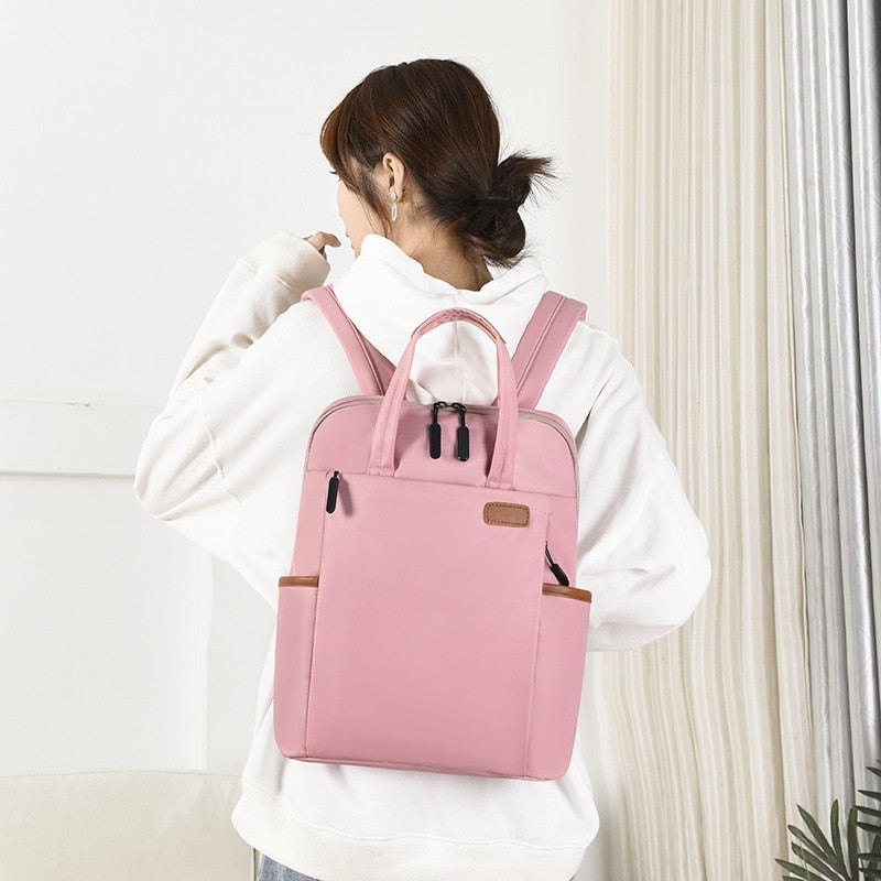 Waterproof Women Business Backpack Fashion Oxford Student School Backpacks 13.4 Inch Laptop Bag Casual Travel Rucksack Mochila.