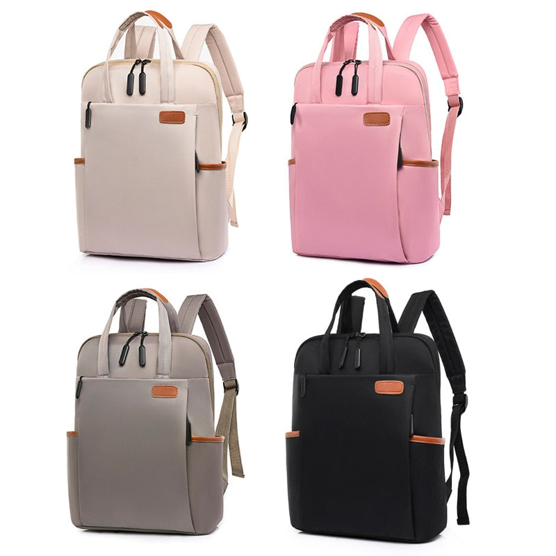 Waterproof Women Business Backpack Fashion Oxford Student School Backpacks 13.4 Inch Laptop Bag Casual Travel Rucksack Mochila.