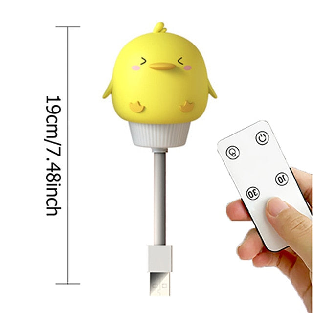 LED Chlidren USB Night Light Cute Cartoon Night Lamp Bear Remote Control for Baby Kid Bedroom Decor Bedside Lamp Christmas Gift.