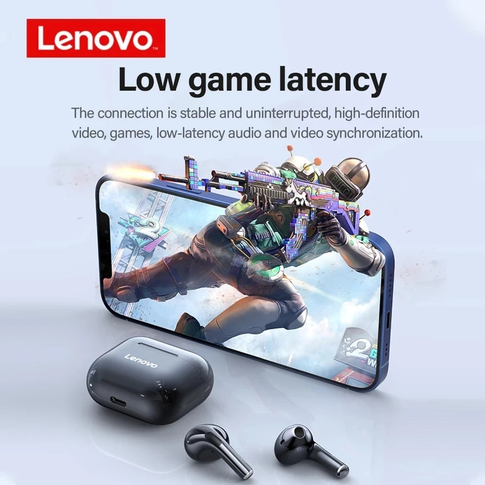 NEW Original Lenovo LP40 TWS Wireless Earphone Bluetooth5.0 Dual Stereo Noise Reduction Bass Touch Control Long Standby Earbuds.